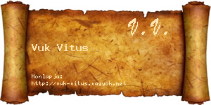 Vuk Vitus névjegykártya